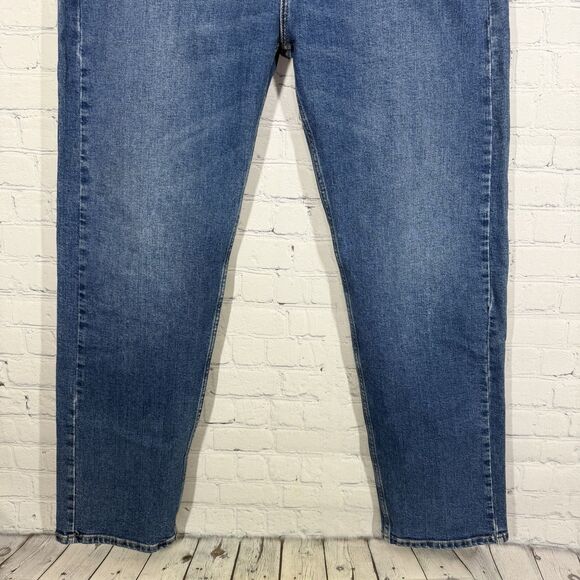 Levis 505 Jeans Men Size 40X32 Denim Medium Washed Blue Straight Leg Western - Picture 6 of 15